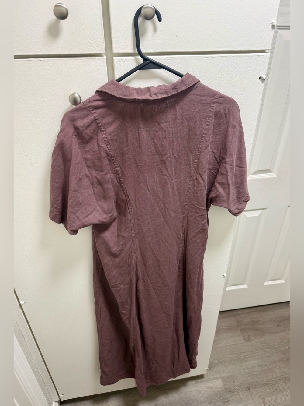 Madewell Mauve Button Front Shirt Dress Size 6 - Picture 6 of 7